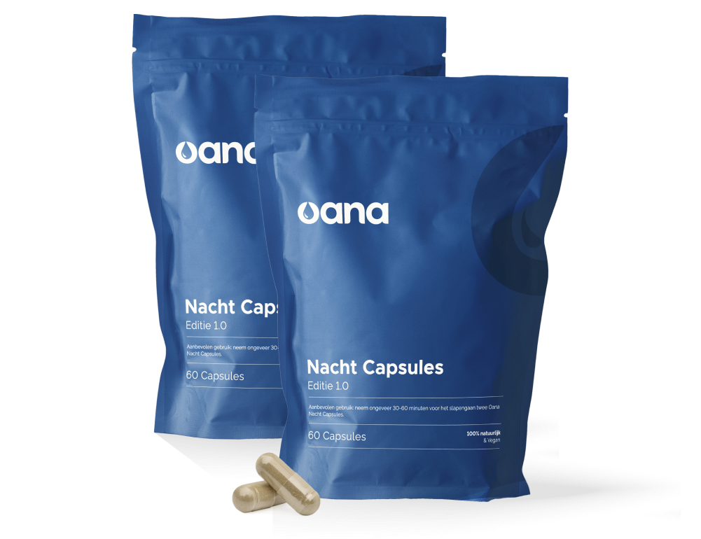 Oana Green | Natuurlijke slaapmiddelen | Nachtcapsules | Natuurlijke slaapcapsules | 2 pakken van 60 capsules